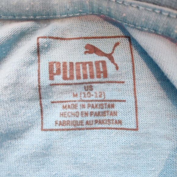 Puma light blue kids T-shirt size M 10-12 - Picture 3 of 4